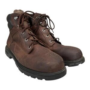 Wolverine Work Boots Men 12 Wolverine Floorhand Steel Toe Leather Skid Resistant